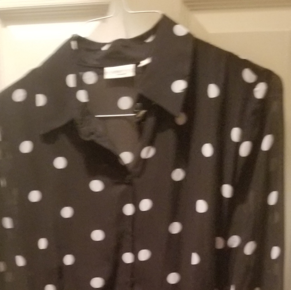 Black and white polka dot dress